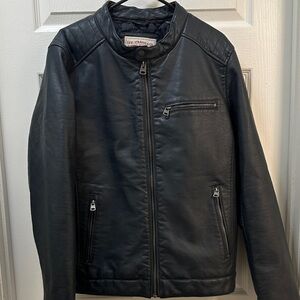 Levi's Dark Leather Bomber Jacket